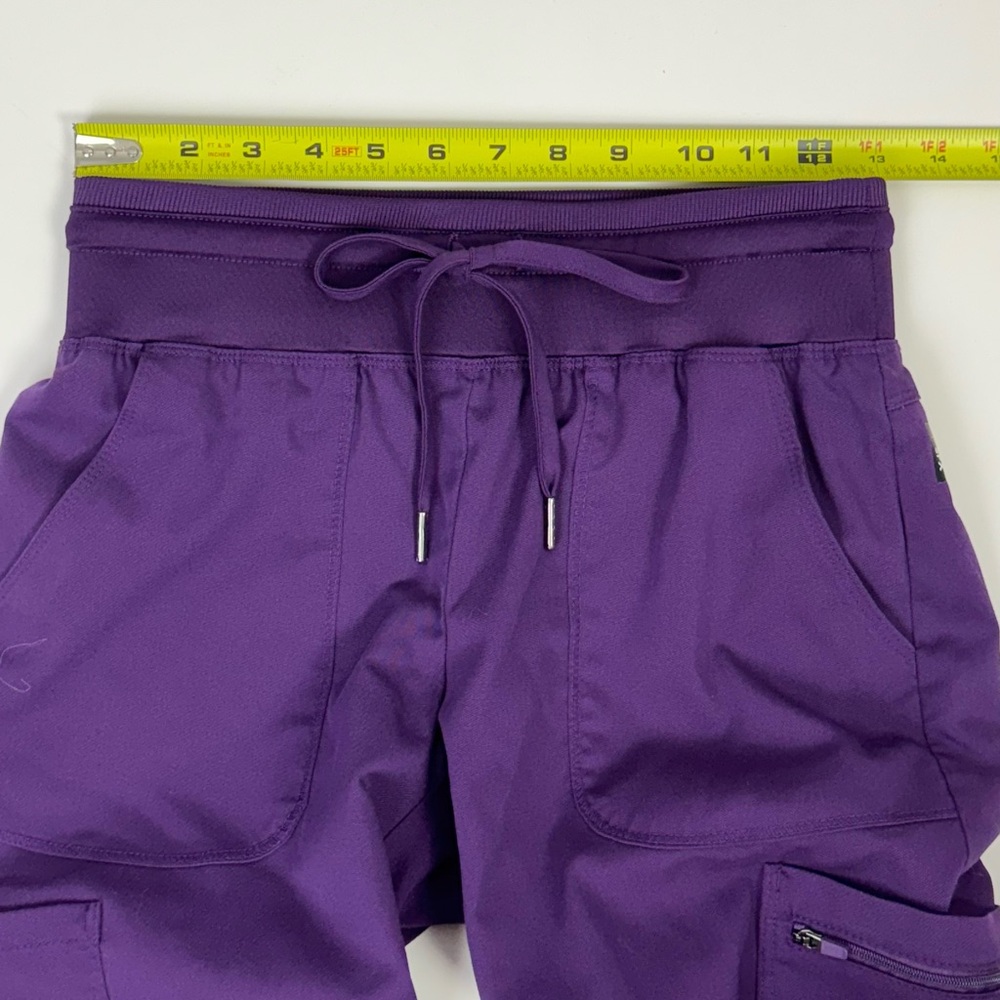 Greys Anatomy Spandex Stretch Carly 7-Pocket Mid-Rise Jogger Pant Eggplant XSP - Picture 12 of 12